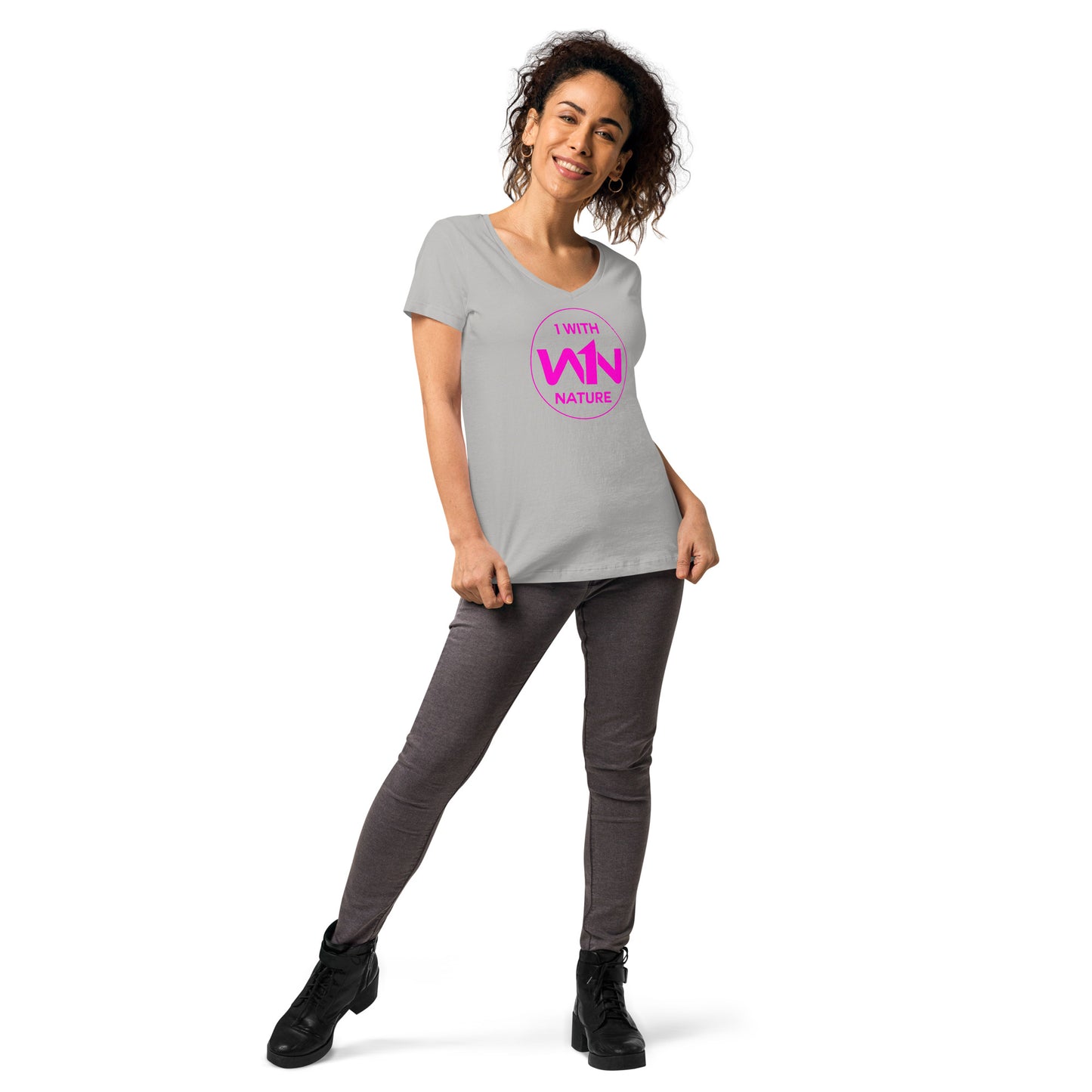 FUTURE SOUL SAVIOR - PINK - WOMEN’S V-NECK T-SHIRT
