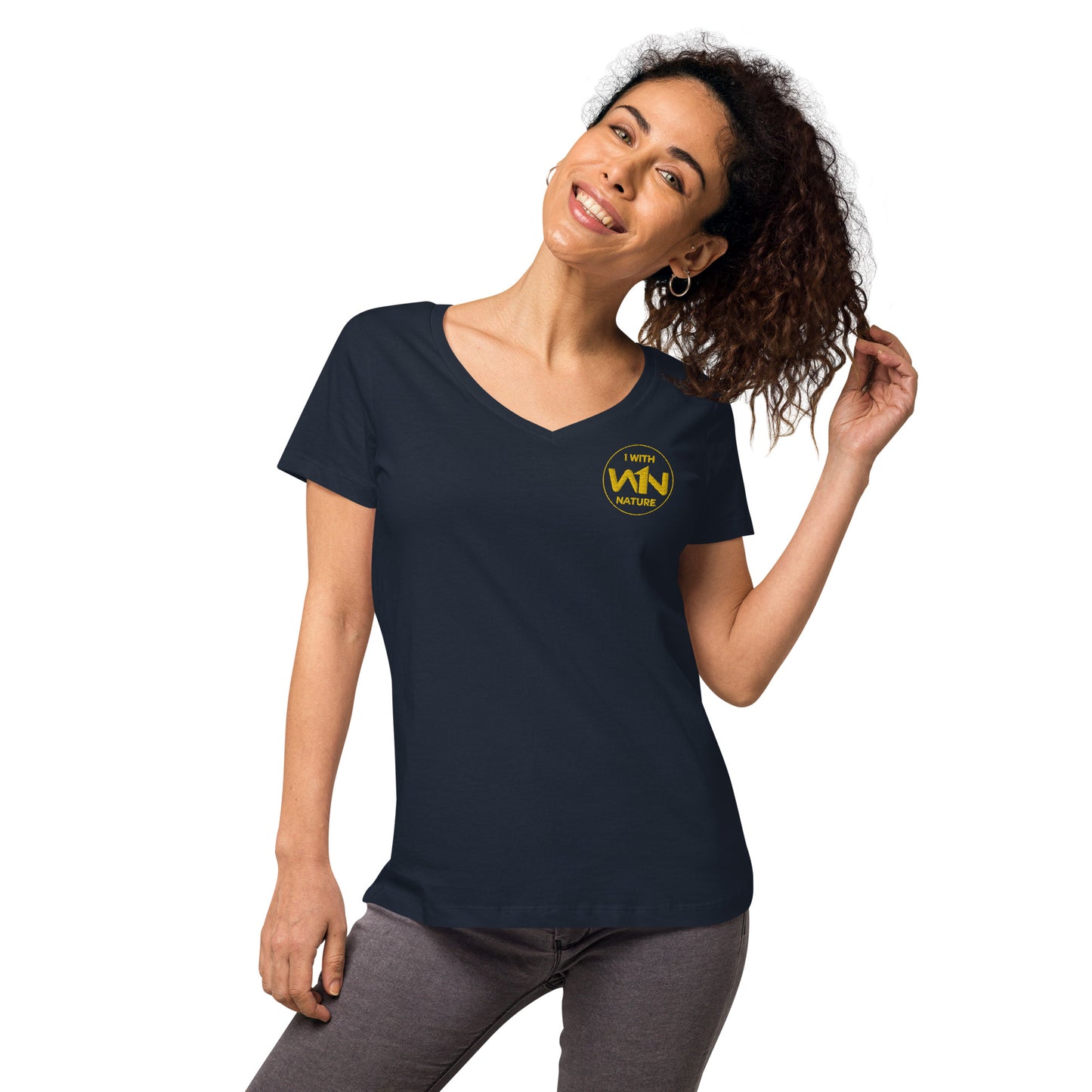 BEE HEART SAVIOR - YELLOW - WOMEN’S V-NECK T-SHIRT