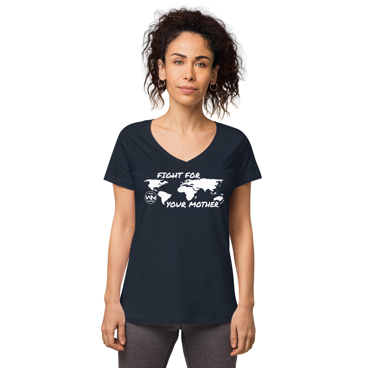 FOREST SOUL SAVIOR - FIGHT FOR YOUR MOTHER - WHITE - WOMEN’S V-NECK T-SHIRT
