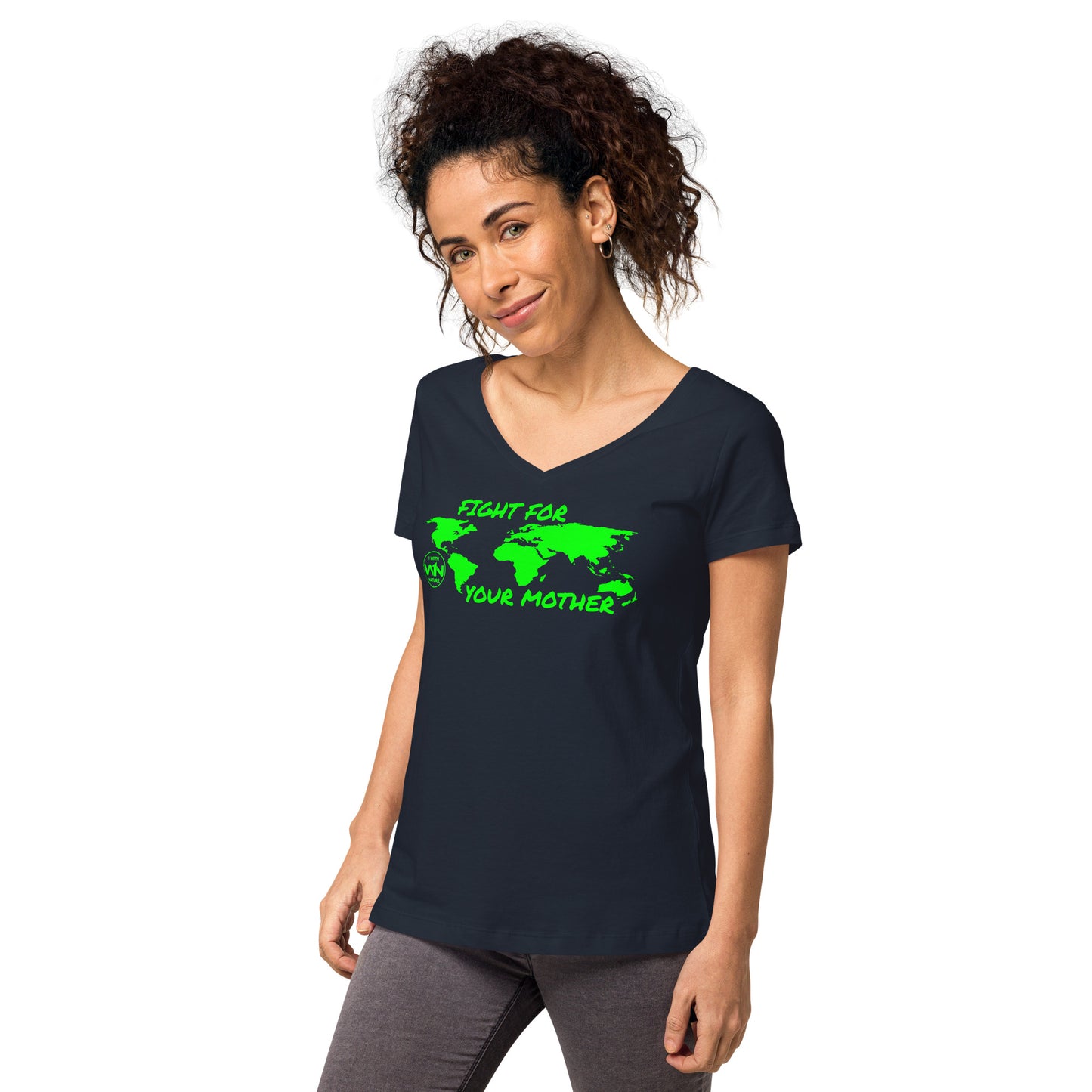 FOREST SOUL SAVIOR - FIGHT FOR YOUR MOTHER - GREEN - WOMEN’S V-NECK T-SHIRT