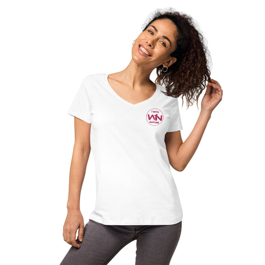 FUTURE HEART SAVIOR - PINK - WOMEN’S V-NECK T-SHIRT