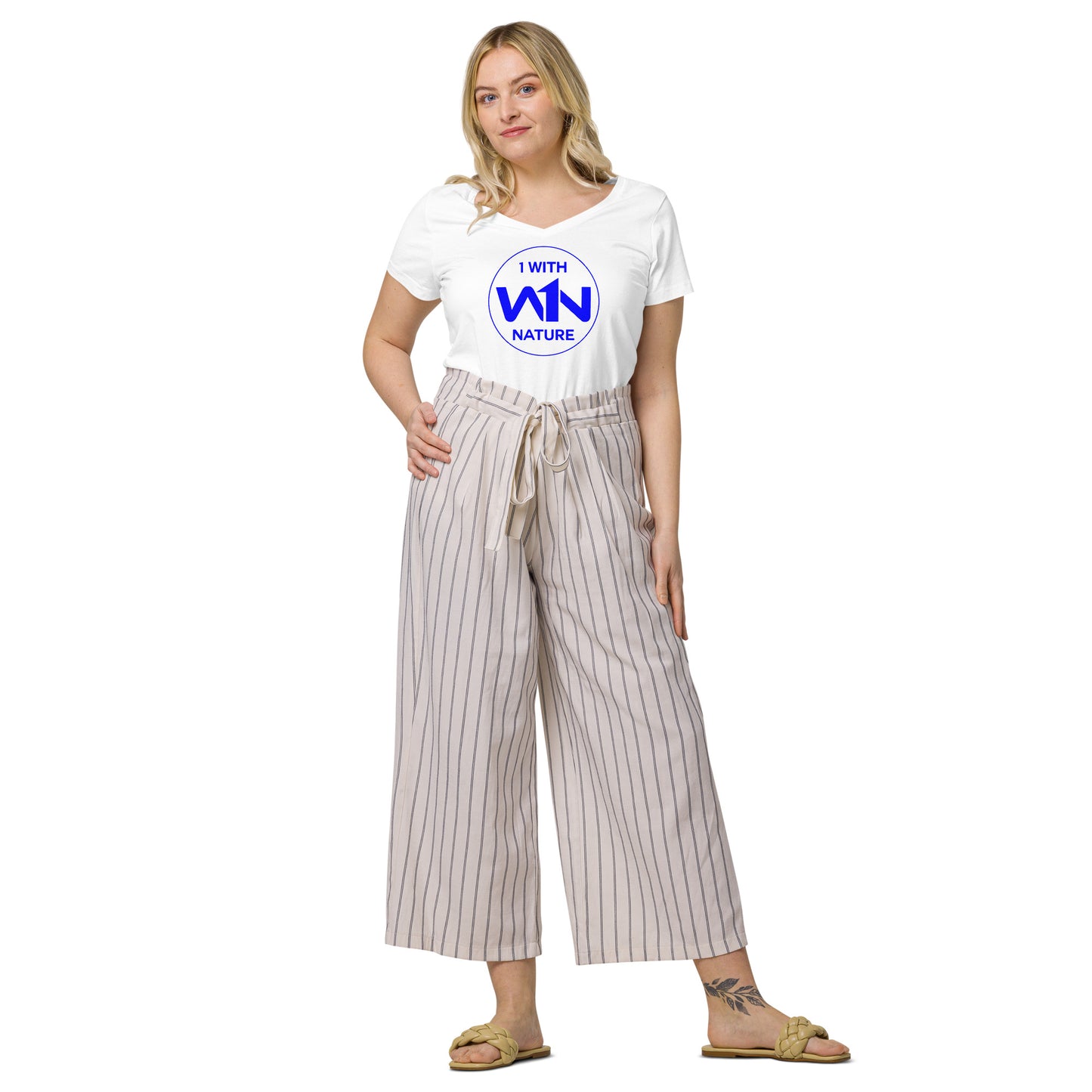 OCEAN SOUL SAVIOR - BLUE - WOMEN’S V-NECK T-SHIRT