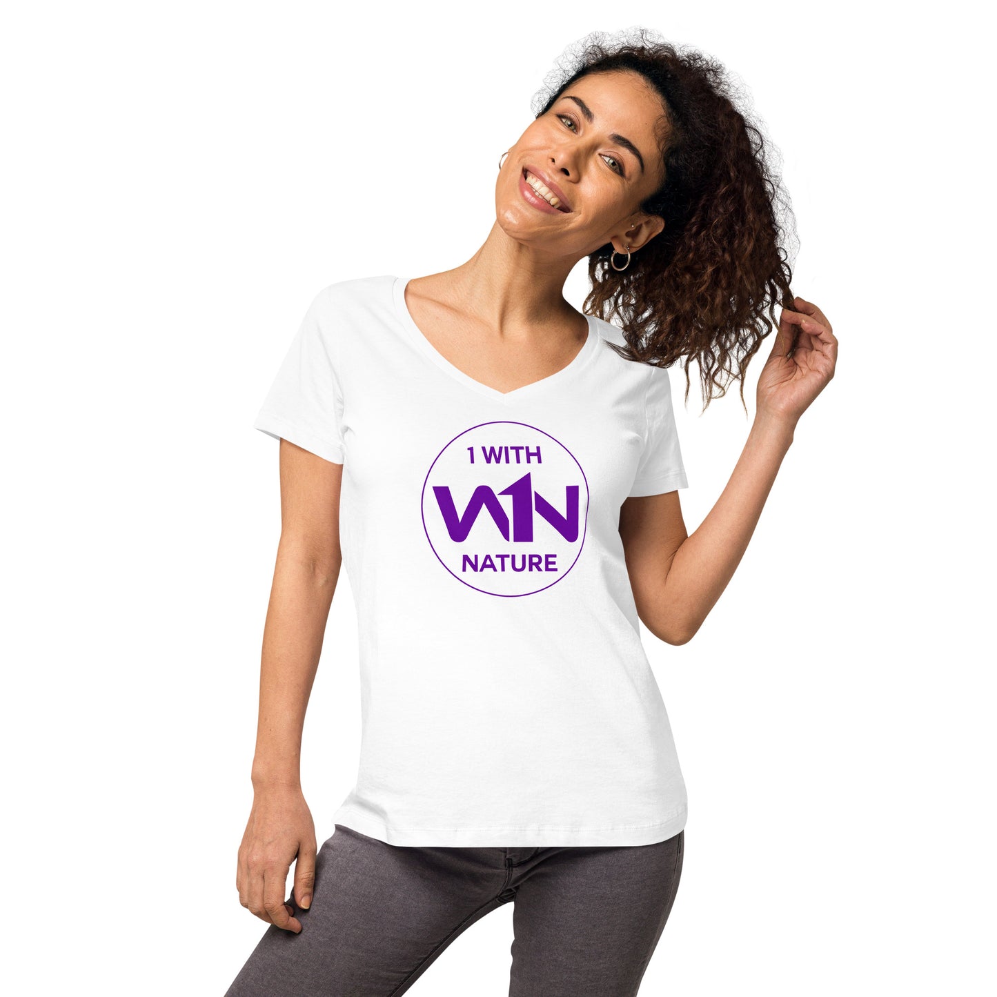 FUTURE SOUL SAVIOR - PURPLE - WOMEN’S V-NECK T-SHIRT