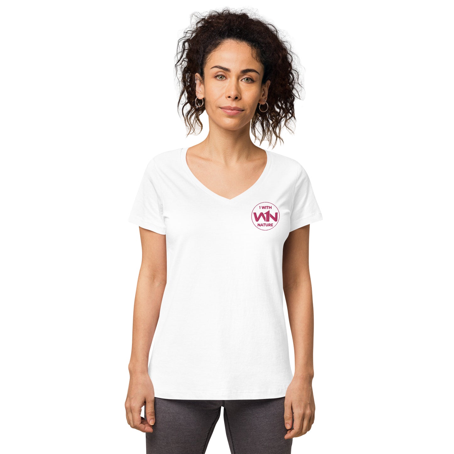 FUTURE HEART SAVIOR - PINK - WOMEN’S V-NECK T-SHIRT
