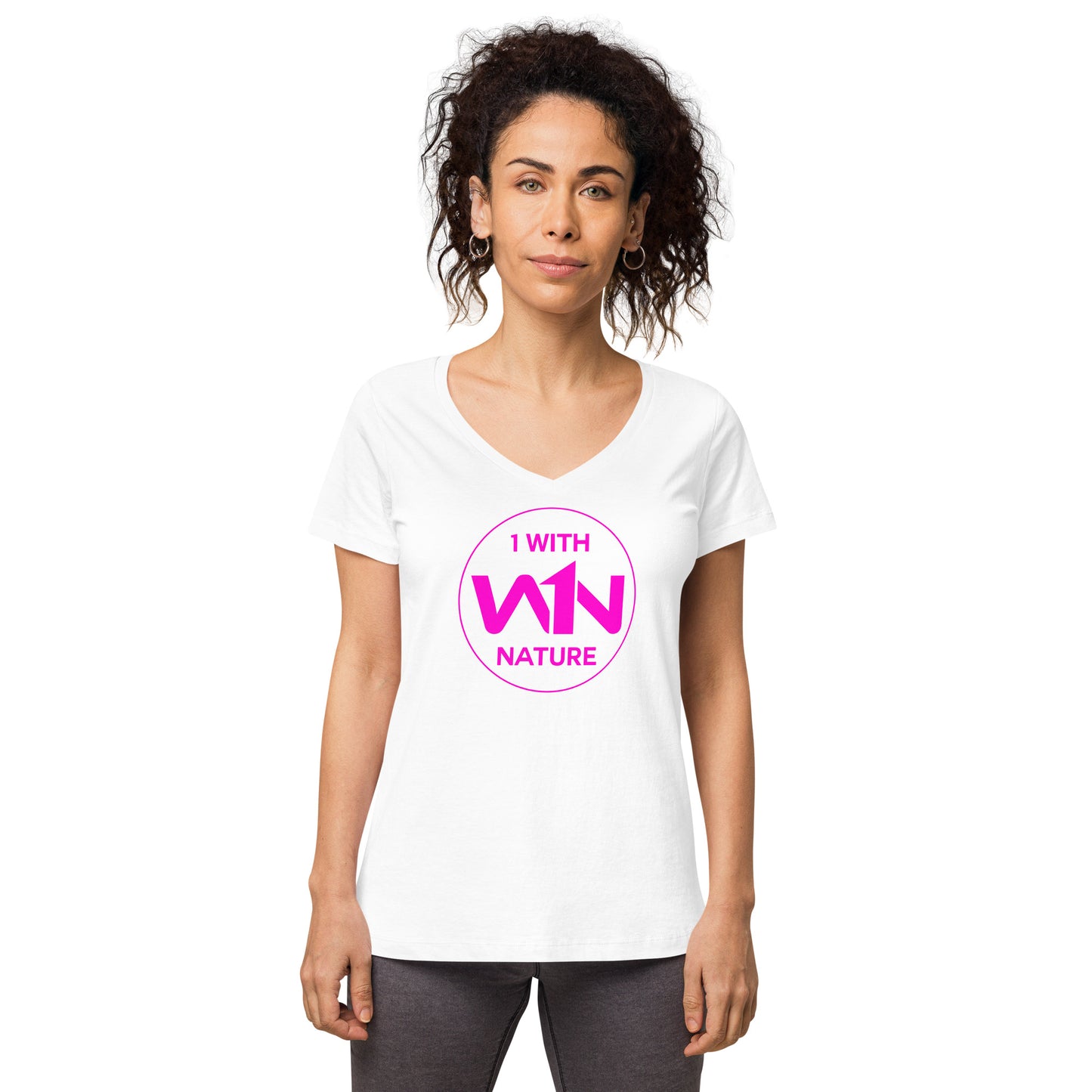FUTURE SOUL SAVIOR - PINK - WOMEN’S V-NECK T-SHIRT