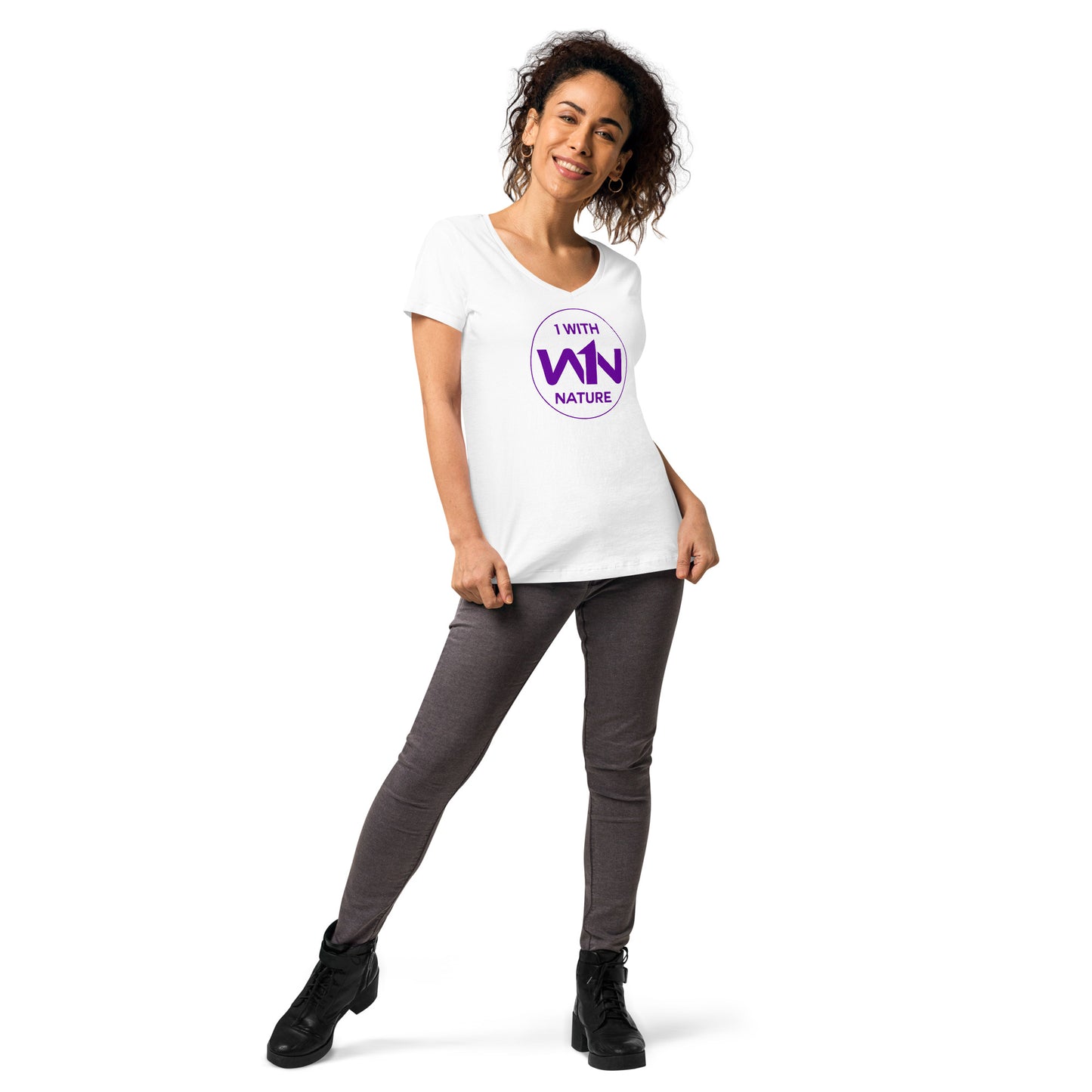 FUTURE SOUL SAVIOR - PURPLE - WOMEN’S V-NECK T-SHIRT