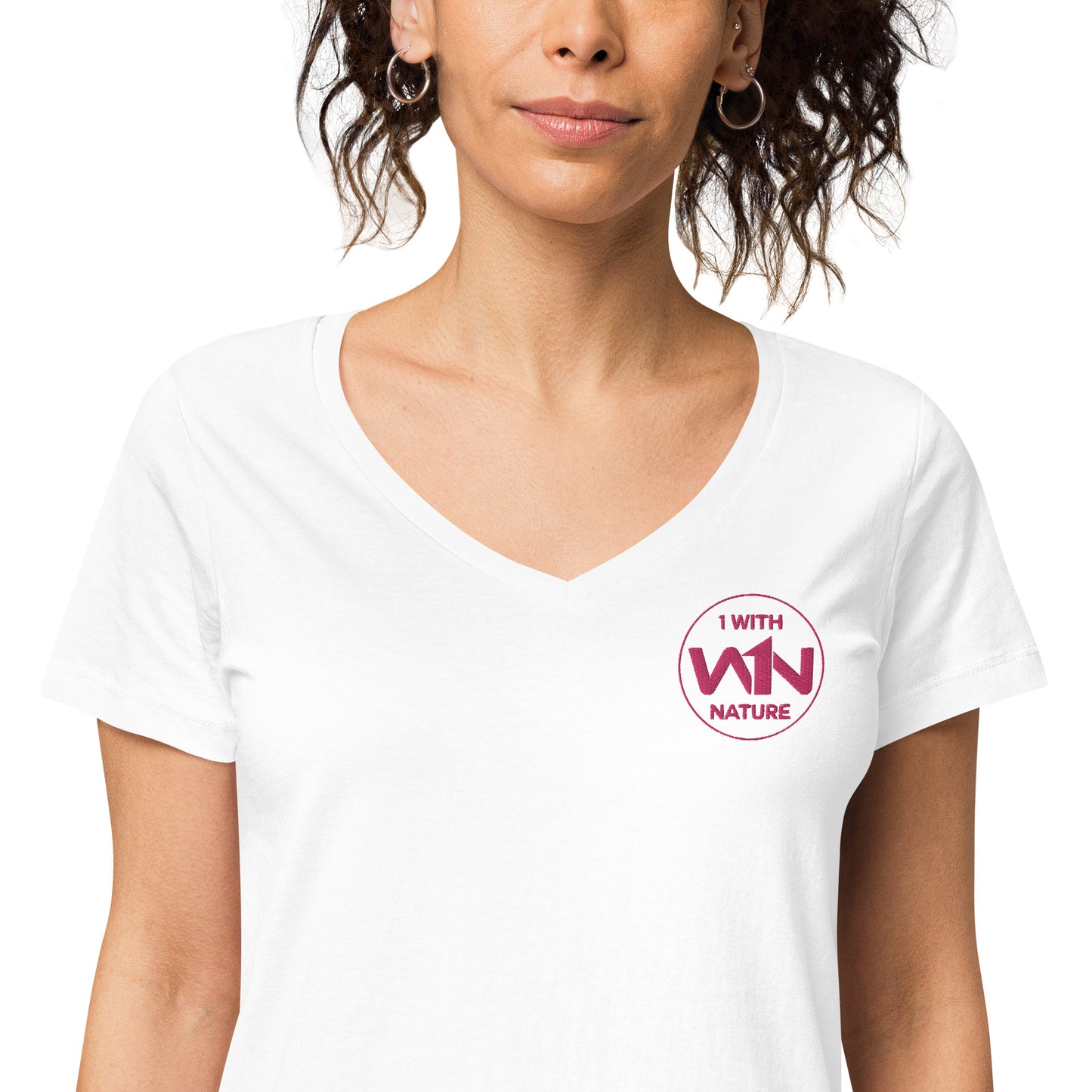 FUTURE HEART SAVIOR - PINK - WOMEN’S V-NECK T-SHIRT