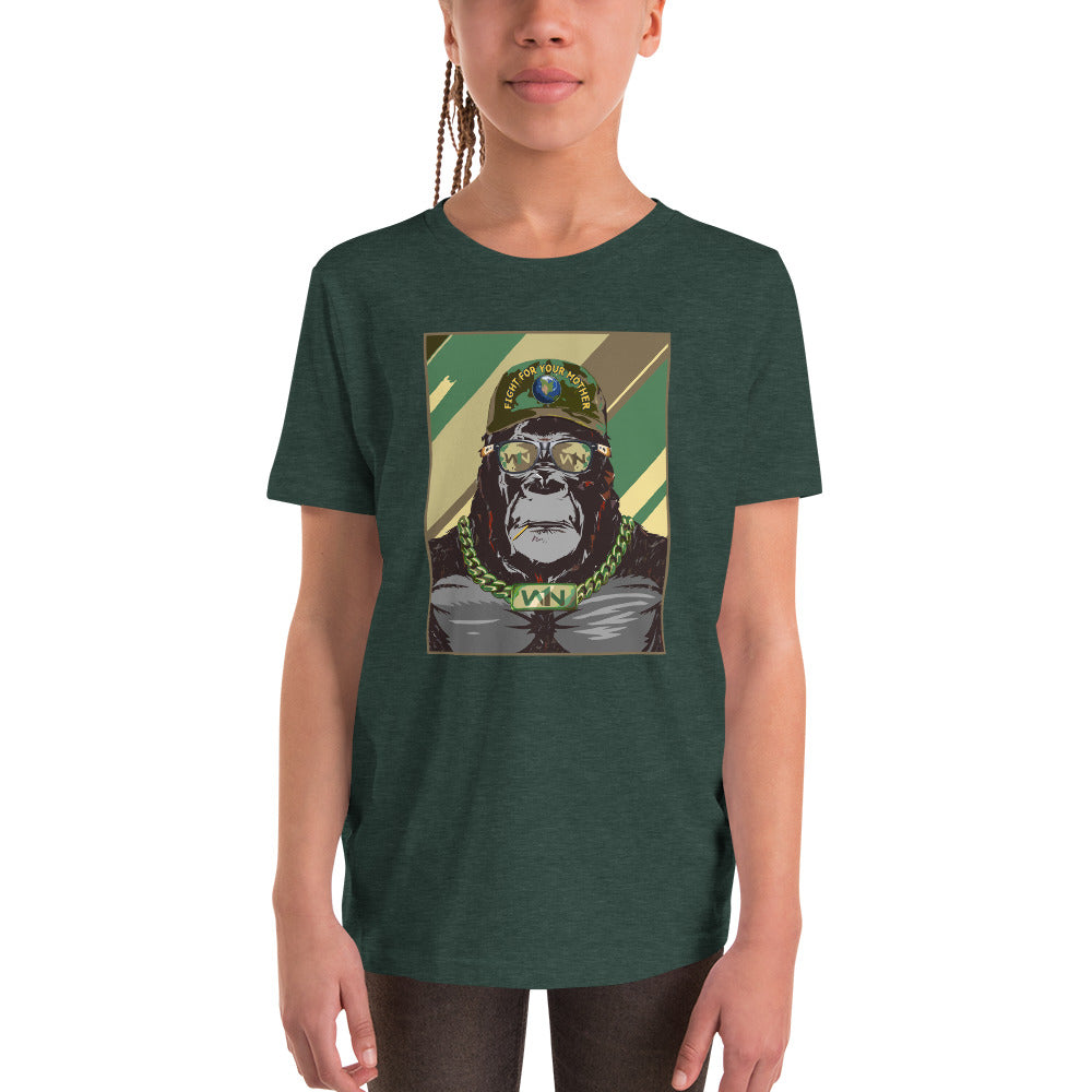 FOREST HERO - FIGHT FOR YOUR MOTHER - GORILLA - YOUTH T-SHIRT