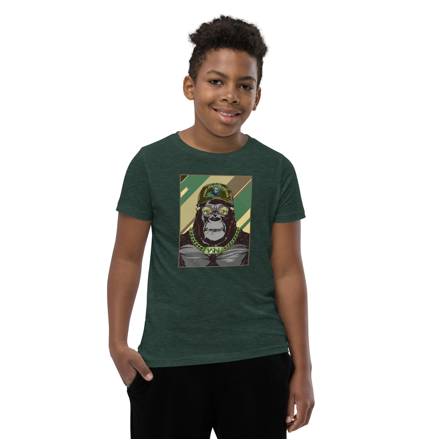 FOREST HERO - FIGHT FOR YOUR MOTHER - GORILLA - YOUTH T-SHIRT